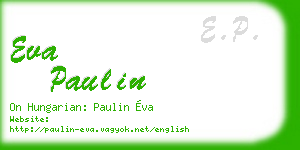 eva paulin business card
