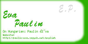 eva paulin business card